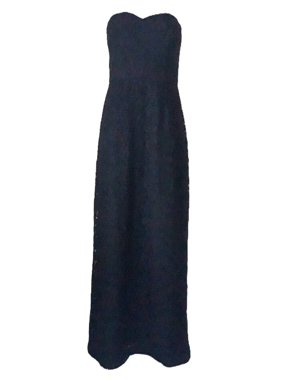 J. Crew Black Lace Maxi Dress Wedding Party Black Tie